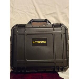 LOTOCASE Black Hard Case Protective Storage Carrying Box with Foam Insert